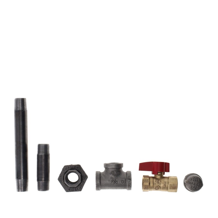 DRIP LEG KIT 1/2in WITH GAS VALVE & UNION, item number: DRIP12